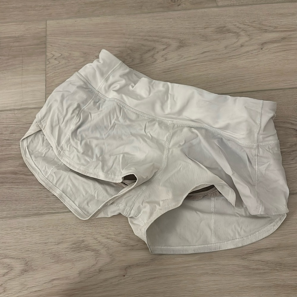 White lulu lemon shorts